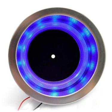 Imagem de Porta Copos Embutir Inox C/ Led Azul 12v Barco Lancha Mesa - Noster