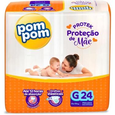 Imagem de Fralda descartavel pompom derma protek jumbo g c/24 unid - Ontex, G, 2