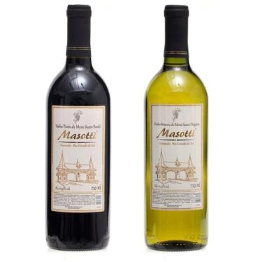 Imagem de Kit Vinho Tinto Suave Bordô e Branco Suave Niágara Masotti - Masotti 