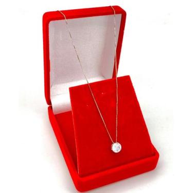 Imagem de Cordão Veneziana 40cm Ouro Branco 18k Pingente Galeria 6mm - DR Joias