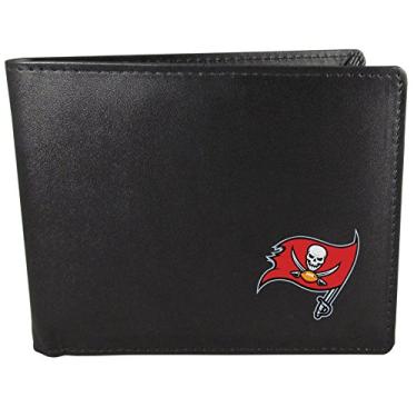 Imagem de Carteira masculina NFL Siskiyou Sports Tampa Bay Buccaneers duas dobras tamanho único preto