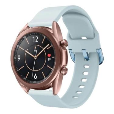 Imagem de Pulseiras Silicone Para Galaxy Watch 3 41mm - Azul bebe - t-shirck