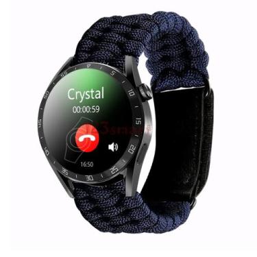 Imagem de Pulseira de Nylon Trançada para GT3 46mm - 123Smart, Azul marinho