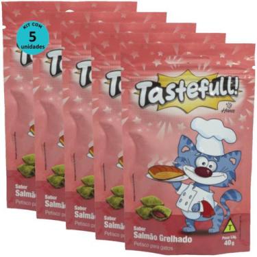 Imagem de Hana Tastefull Nuggets Para Gatos Salmão Grelhado 40g Kit 5 un - Hana 