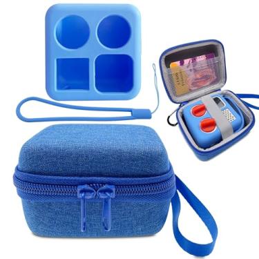 Imagem de Estojo rígido e capa de silicone para o mini reprodutor de áudio Bluetooth sem tela YOTO, acessórios compatíveis com Yoto Mini Make Your Own Card – Leitor de áudio Bluetooth sem tela infantil (azul)