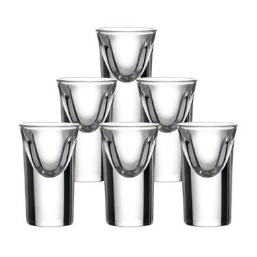 Imagem de GKSCXEXE - Conjunto de 6 mini copos de shot transparentes de 15 ml com base pesada, copos de uísque fofos para vodca, licores, tequila, soju, expressos, perfeitos para festas, bar, clube