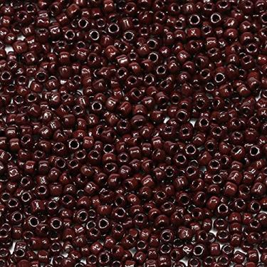 Imagem de Bala&Fillic Contas de sementes opacas cor de café de 3 mm cerca de 3600 peças/100 gramas na bolsa, 8/0 contas de vidro para fazer pulseira e colar (café)