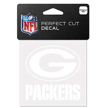 Imagem de WinCraft Decalque branco NFL Green Bay Packers 10 x 10 cm, tamanho único, cor do time