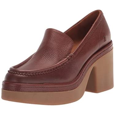 Imagem de ZODIAC Plataforma feminina Dorit Slip-ons, Couro marrom conhaque, 5