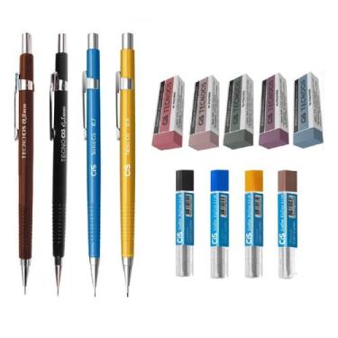 Imagem de Lapiseiras Tecnica Tecnocis 0,5 0,3 0,7 e 0,9 grafite e Borracha