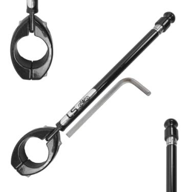 Imagem de Antena Corta Cerol Pipa Linha Anti Fio Guidão Inox 6 Estágios Esportiva Proteção Moto Preta