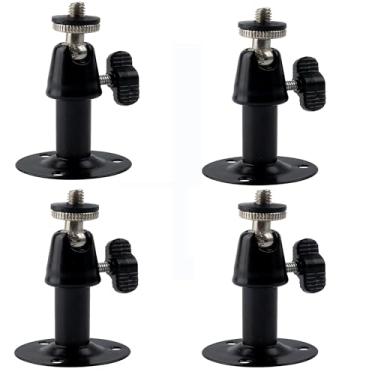 Imagem de NVRTTRR Suporte de parede de segurança para Oculus Sensor Arlo, Arlo Pro, R Stick Up Cam com fio/bateria, rotação de 360°, câmera de parafuso de 1/10.2 cm, pacote com 4, preto (pacote com 4)