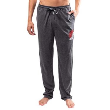 Imagem de Ultra Game NBA Portland Trail Blazers Pijama masculino super macio calça de pijama para relaxar, cinza mesclado, pequeno