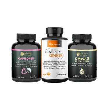 Imagem de Kit Omega 3 + Capilopek + Energy Senior - Natureza em Saúde