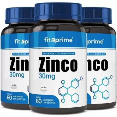 Imagem de Kit 3x Zinco 30mg Fitoprime 60 Cápsulas - Fito Prime