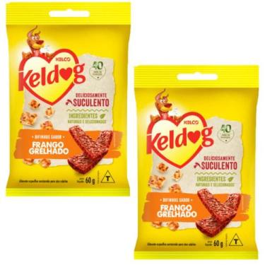 Imagem de Petisco keldog bifinho sabor frango grelhado p/ cães 60g 2un - Kelco