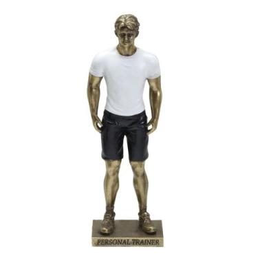 Imagem de Figura Decorativa Estatueta Homem Personal Trainer 26 X 8 X 6 Cm - MAB