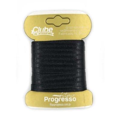 Imagem de Fita em Cetim - Cor 219 Preto - 10 m x 4 mm - 1 unidade - Fitas Progre