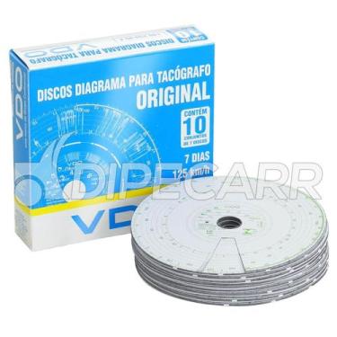 Imagem de Discos Diagrama para Tacógrafo VDO Original contém 10 discos conjunto 