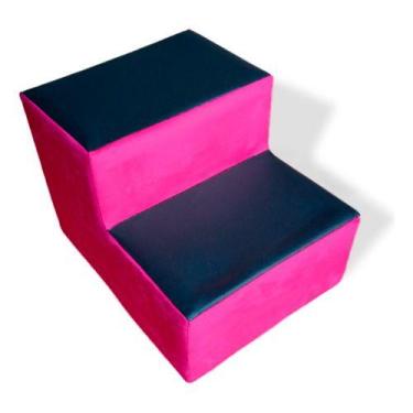 Imagem de Escada Para Estética Em Veludo Sem Juros - La Rocca Design, Pink