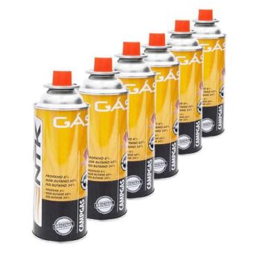 Imagem de Kit 6 Cartuchos Refil De Gás Campgás Nautika Para Fogareiros