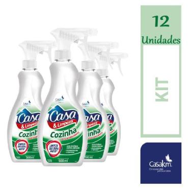 Imagem de Kit 12 Desengordurantes Casa&Limpeza Limpa Cozinha 500ml - Casa Km