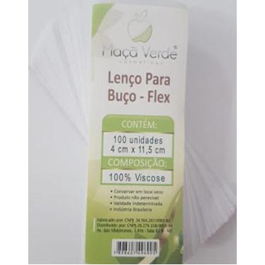 Imagem de 06 unidades de lenço depilatório para buço Viscose - Maçã Verde