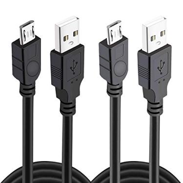 Imagem de Xahpower 2 Pack 10Ft Controller Charging Cable for PS4, Play and Charge Micro USB Charger High Speed Data Sync Cord for Sony PlayStation 4 PS4 Slim/Pro Controller, Xbox One S/X Controller, Android