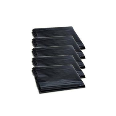 Imagem de Saco de Lixo Forte Preto 60 Litros 60cm x 37cm 100 Uni Kit 5 - FLORILI