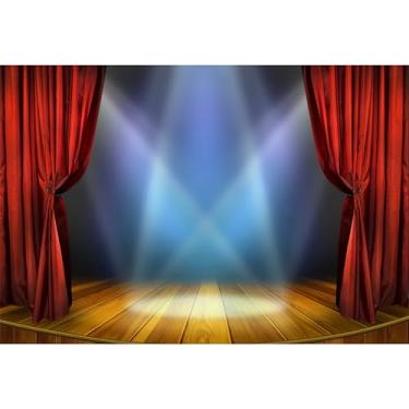 Imagem de Baocicco Cortina vermelha de vinil de 3,6 x 3 metros enorme e elegante cenário de fotografia para sala de casamento, tapete vermelho, holofote, celebração, festival, festa, crianças, amantes, adultos, pano de fundo fotográfico