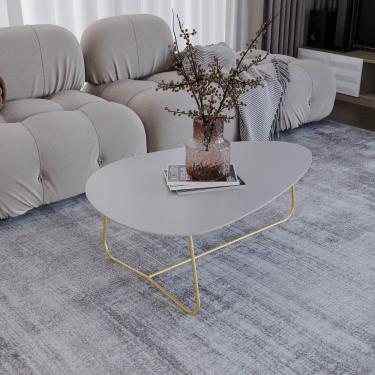 Imagem de Mesa de Centro Trude Organica 35cm X 90cm X 60cm FENDY / DOURADO