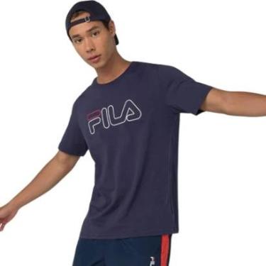 Imagem de Camiseta Masculina Fila 1172786 Retangular Letter Outline-Masculino