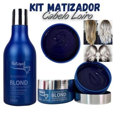 Imagem de Kit Desamarelador Blond Matizador Cabelo Loiro Natural Hair