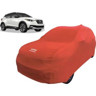 Imagem de Capa Automotiva De Tecido Para Carro Nissan Kickis - Mz, Vermelha