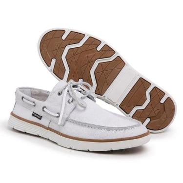 Imagem de Mocassim Masculino Dockside Top Sider em Couro Polo Urban Branco, 41, 