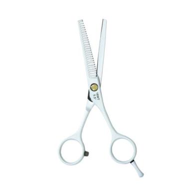 Imagem de Tesoura Mega Teflon Branco Dentada-fn 5.5 Polegadas - Mega Profissiona