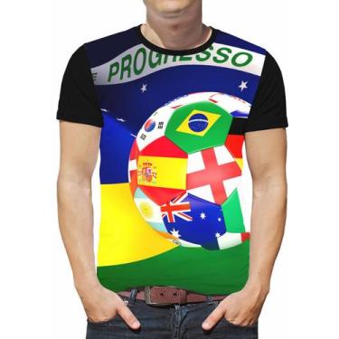 Imagem de Camiseta de futebol masculina infantil time roupas BRASIL - Alemark, 1
