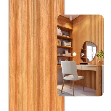 Imagem de Painel Ripado Cor: Freijó de uso Interno em WPC Soft 2,90m x 19cm