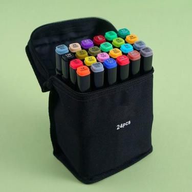 Imagem de Kit Canetinha 24 Unidades Pintura Escolar Profissional - GENZO