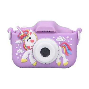 Imagem de Filmadora de Vídeo Digital Infantil, Câmera Portátil de Longa Espera para Crianças, Brinquedos Leves para Crianças Pequenas (Roxo)