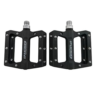 Imagem de UPANBIKE Pedais de bicicleta 9/40.6 cm Spindle Nylon Fiber MTB Mountain Bike Road Bicycle Pedais de bicicleta (preto)