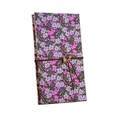 Imagem de Enyuwlcm capa dura de linho pequeno Kraft scrapbook com página preta 4 x 6 Álbum de fotos feito à mão DIY Álbum livro adequado para mulheres meninas viagem 40 páginas, PK/F, 1