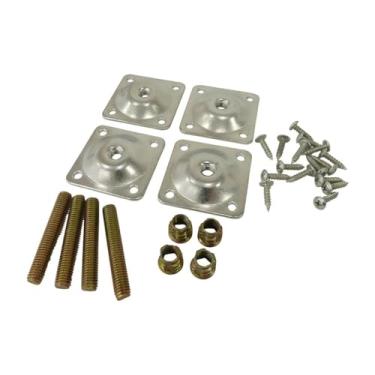 Imagem de Conjunto de reparo de pernas para cadeira de sofá da Tech Team, 12 graus, móveis danificados fixos, sofá, cadeira, mesa, otomano, 4 conjuntos, parafuso para pendurar e parafusos incluídos