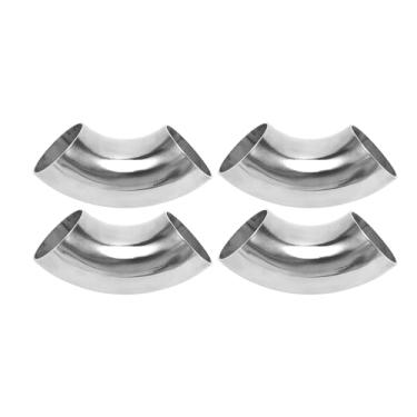 Imagem de Motoforti 4 peças 90 graus curva mandril cotovelo carro modificado tubo de escape tubulação 5.1 cm espessura OD 1,5 mm/16GA 51x145x1,5 mm 201 aço inoxidável 201 peças
