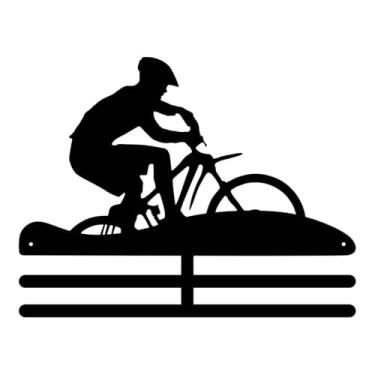 Imagem de Ioensy Expositor de cabide de medalhas, estrutura de suporte de medalhas, ferro, resistente, fácil de instalar, organizador de fitas de premiação, suporte de, Ciclismo
