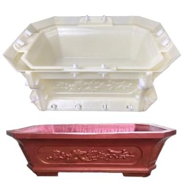 Imagem de DIYUNIMOULD Moldes para plantadores grandes, moldes de concreto extragrande, moldes de vasos de flores para decoração de casa e jardim (35 cm)