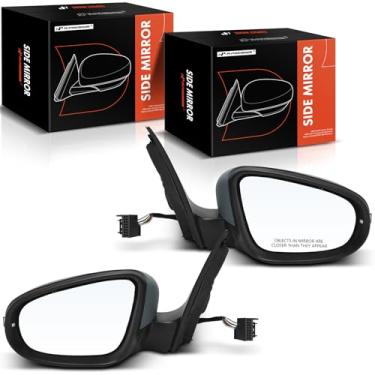 Imagem de A-Premium Par (2) espelhos retrovisores elétricos do lado do motorista e do passageiro - compatível com Volkswagen Golf/GTI 2010-2014, Golf R 2012-2013 - Espelho retrovisor externo preto dobrável
