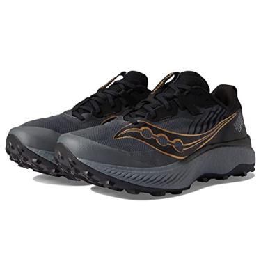Imagem de Saucony Tênis de caminhada masculino Endorphin Edge, Preto/dourado, 41