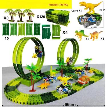 Imagem de Conjunto de Brinquedos de Trem e Dinossauro com Trilhos Flexíveis, 139