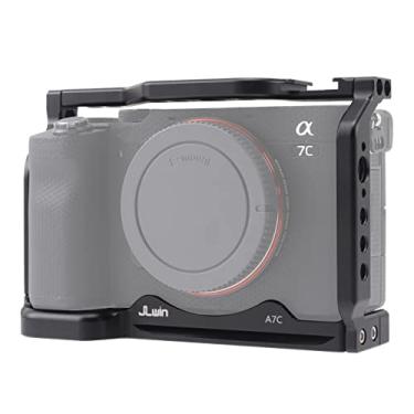 Imagem de Gaiola Foto4easy para câmeras Sony Alpha A7C com liberação rápida 1/10.2 cm 3/20.3 cm parafuso e luz de preenchimento de microfone de expansão de sapata fria